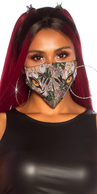 Trendy washable Mask with print Red